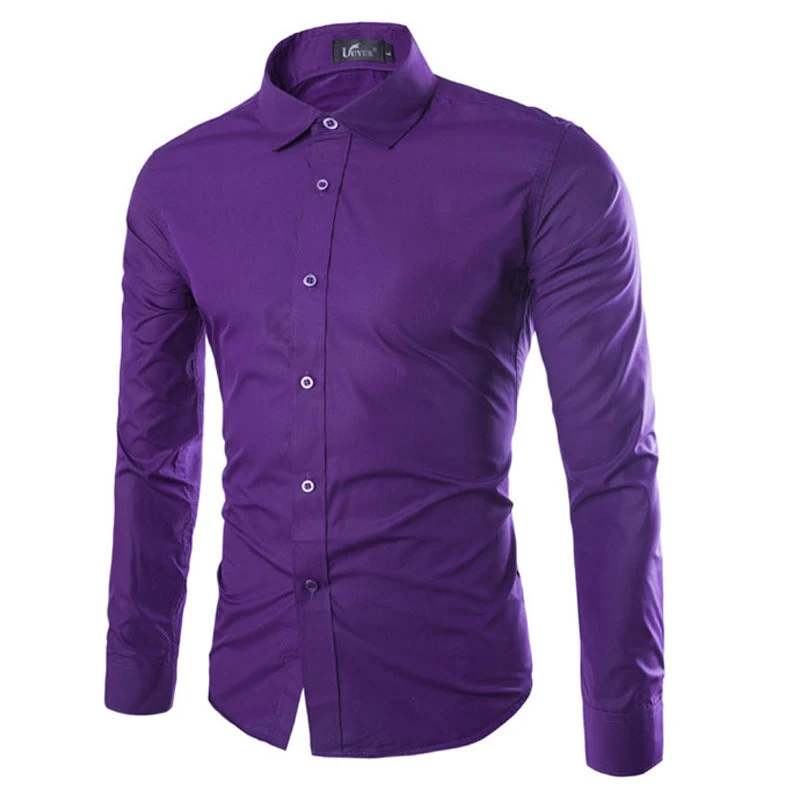 Herren elegante Langarmhemd