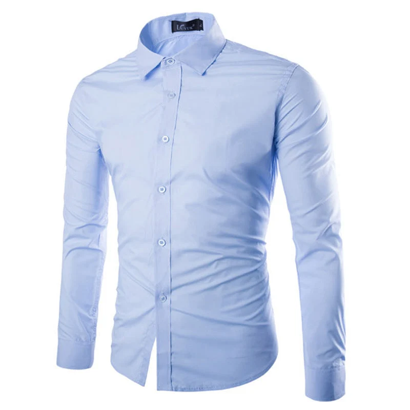 Herren elegante Langarmhemd
