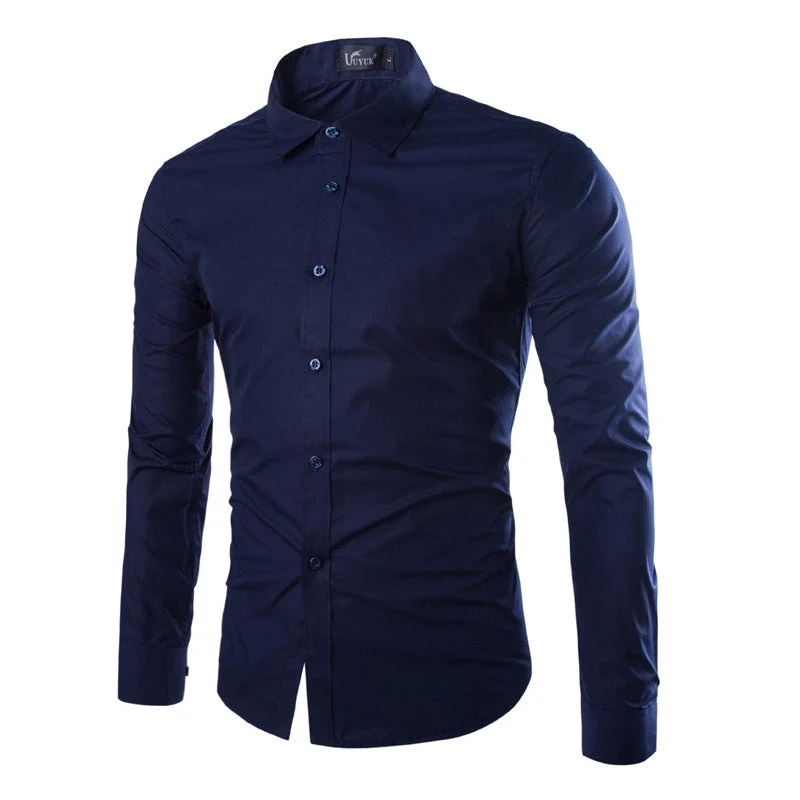 Herren elegante Langarmhemd