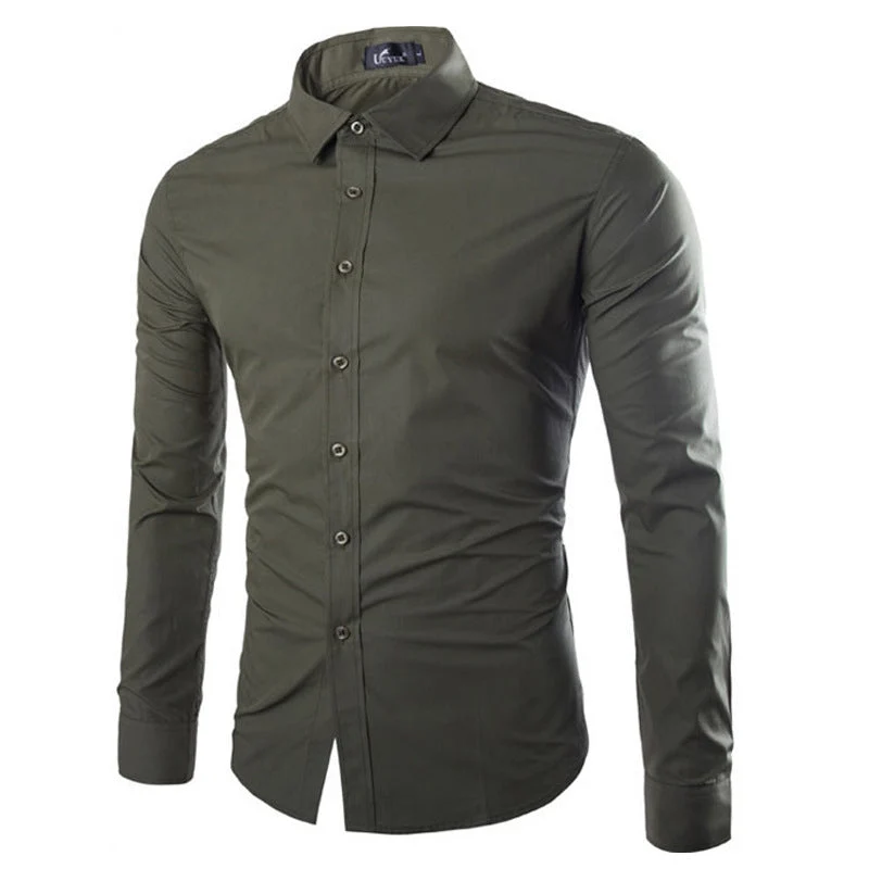 Herren elegante Langarmhemd