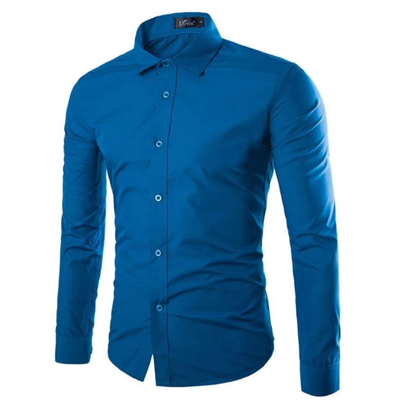 Herren elegante Langarmhemd