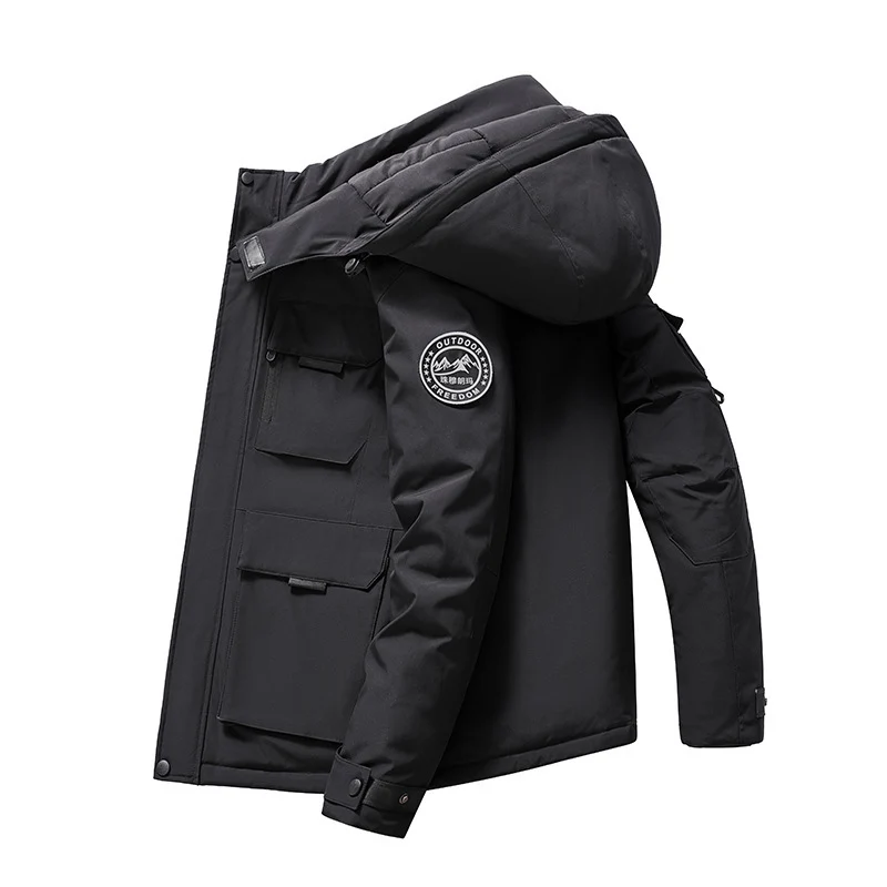 Herren Isolierter Field-Parka mit Kapuze, Mehrfach-Utility-Taschen und winddichter Shell Nord Taschen