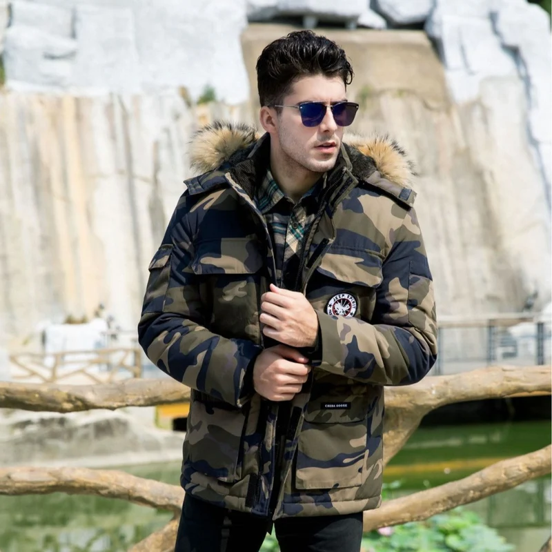 Herren isolierter Field-Parka mit abnehmbarem Kunstfellkragen und Mehrfachtaschen Nord Taschen