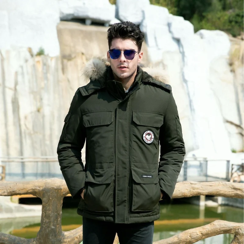 Herren isolierter Field-Parka mit abnehmbarem Kunstfellkragen und Mehrfachtaschen Nord Taschen