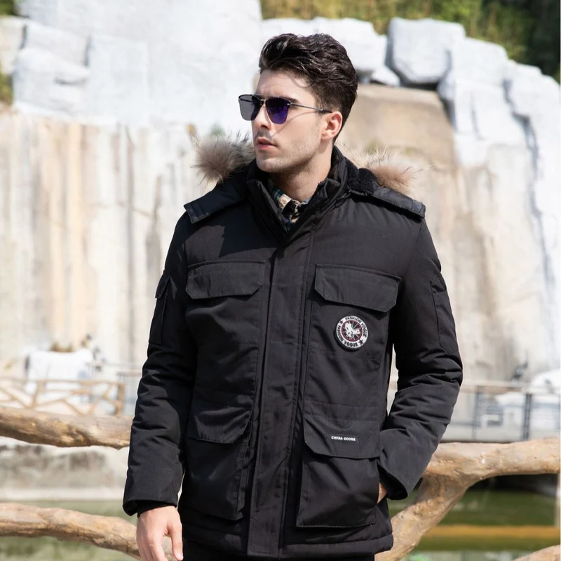 Herren isolierter Field-Parka mit abnehmbarem Kunstfellkragen und Mehrfachtaschen Nord Taschen