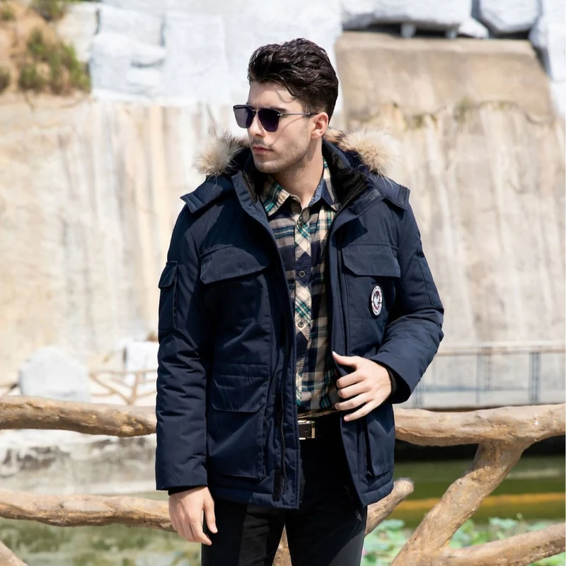 Herren isolierter Field-Parka mit abnehmbarem Kunstfellkragen und Mehrfachtaschen Nord Taschen