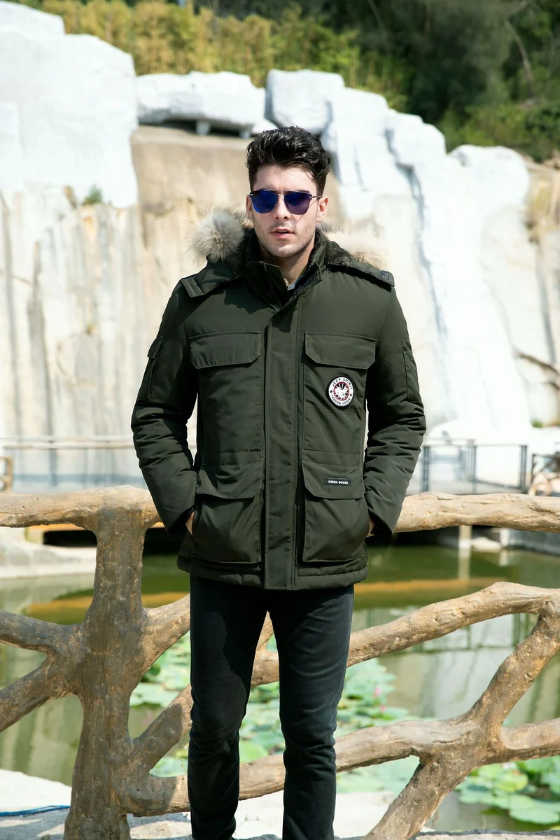 Herren isolierter Field-Parka mit abnehmbarem Kunstfellkragen und Mehrfachtaschen Nord Taschen