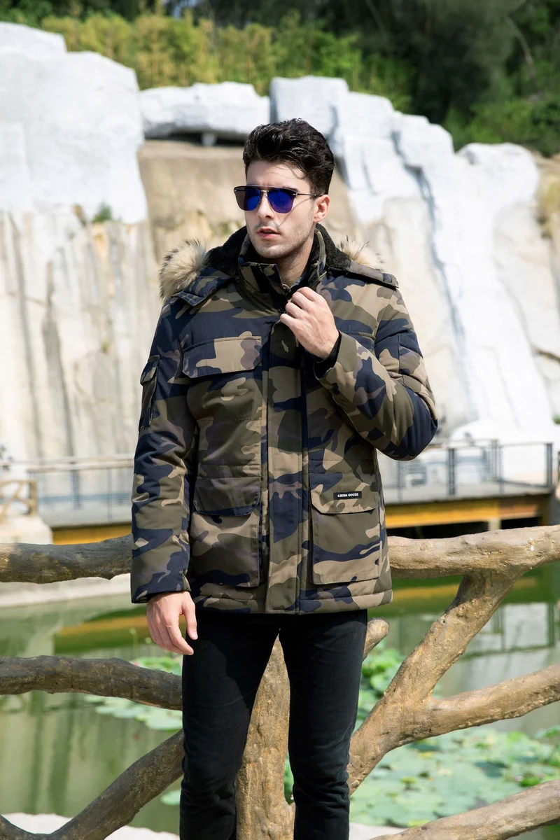 Herren isolierter Field-Parka mit abnehmbarem Kunstfellkragen und Mehrfachtaschen Nord Taschen