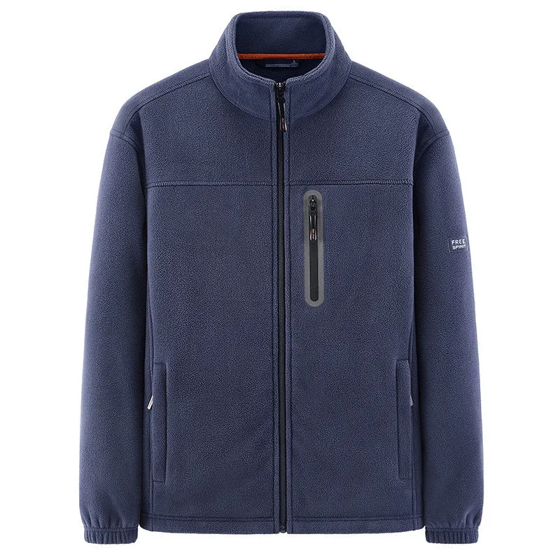 Herren Isolierende Mikrofleece-Funktionsjacke mit wasserdichter Brusttasche und Stehkragen Nord Taschen