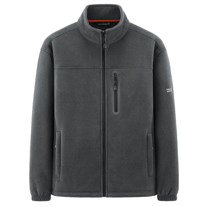 Herren Isolierende Mikrofleece-Funktionsjacke mit wasserdichter Brusttasche und Stehkragen Nord Taschen