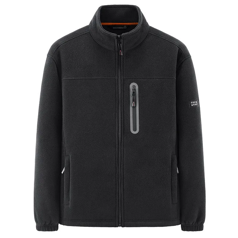 Herren Isolierende Mikrofleece-Funktionsjacke mit wasserdichter Brusttasche und Stehkragen Nord Taschen