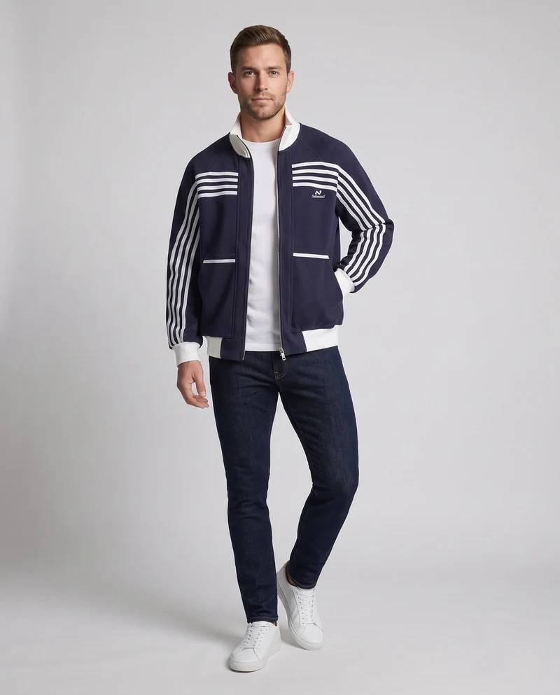 Herren Sportlicher Windbreaker Nord Taschen