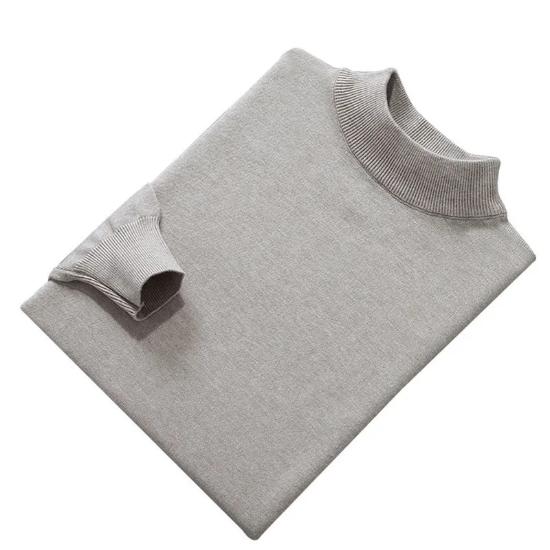 Herren Feiner Mockneck-Pullover aus hochwertigem Feinstrick mit gerippten Abschlüssen Nord Taschen
