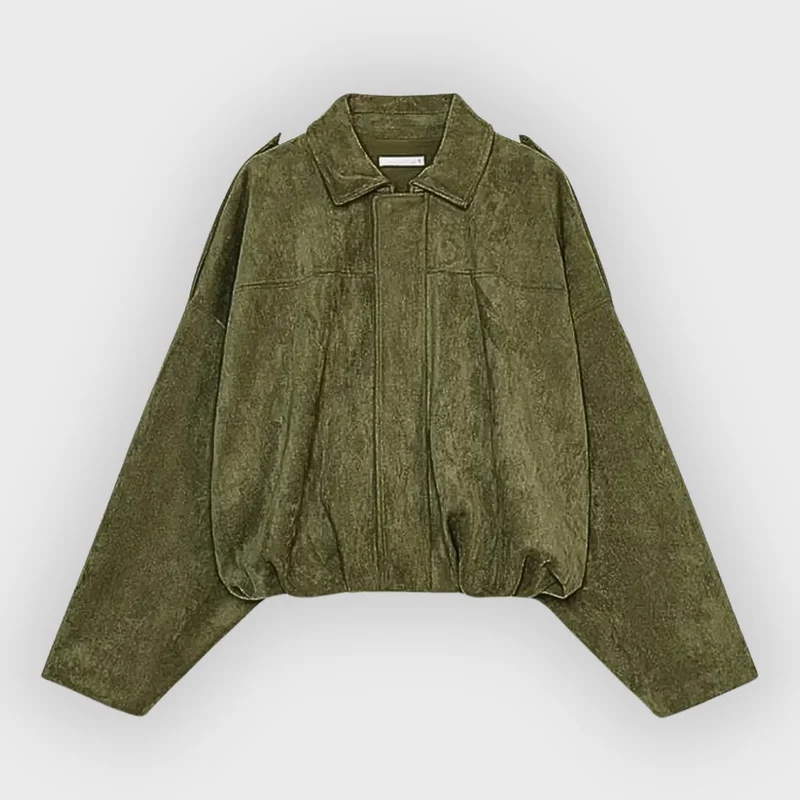 Wildleder Übergroße Warme Lederjacke - Vittorelli