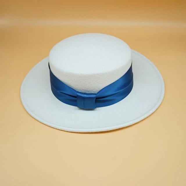 Schleife Weißer Wollhut