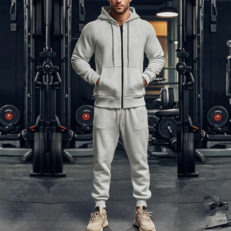 Herren Komplettes Sweatset mit Reißverschluss-Hoodie und tapered Jogginghose Nord Taschen