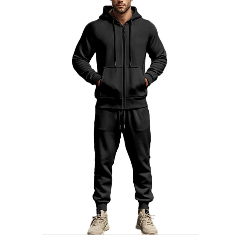 Herren Komplettes Sweatset mit Reißverschluss-Hoodie und tapered Jogginghose Nord Taschen