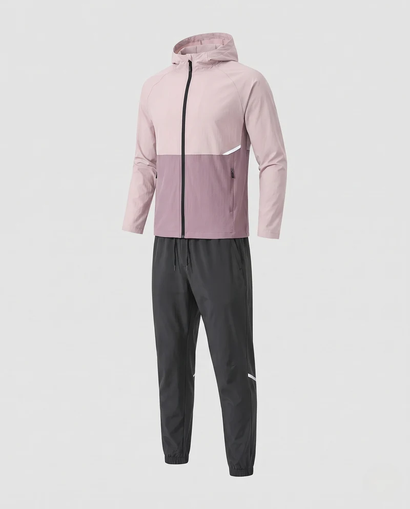 Frauen Laufset mit Kapuzenjacke und atmungsaktiven, schnell trocknenden Traininghose Nord Taschen
