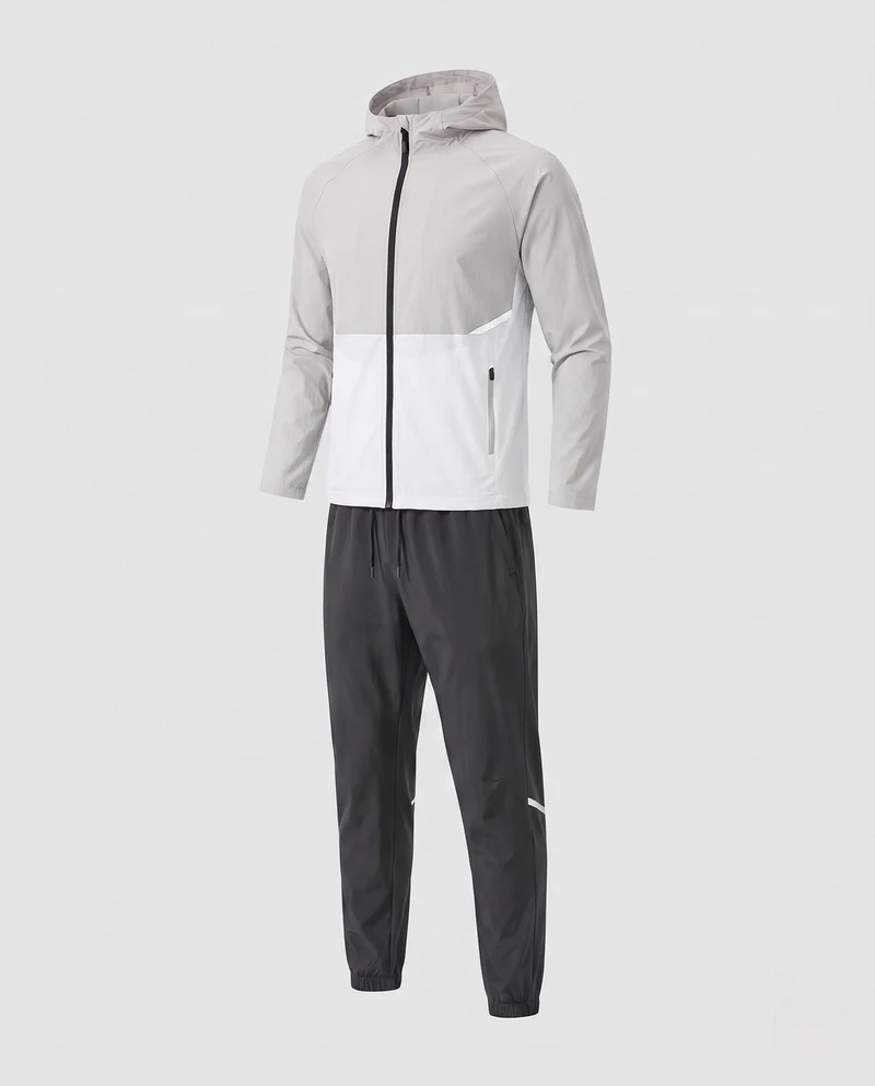 Frauen Laufset mit Kapuzenjacke und atmungsaktiven, schnell trocknenden Traininghose Nord Taschen