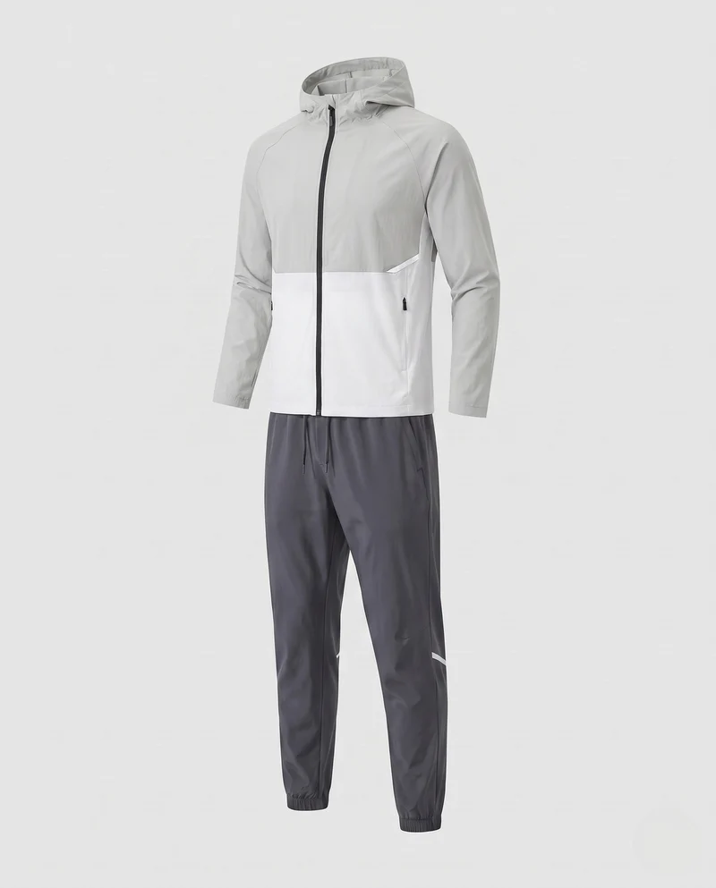 Frauen Laufset mit Kapuzenjacke und atmungsaktiven, schnell trocknenden Traininghose Nord Taschen