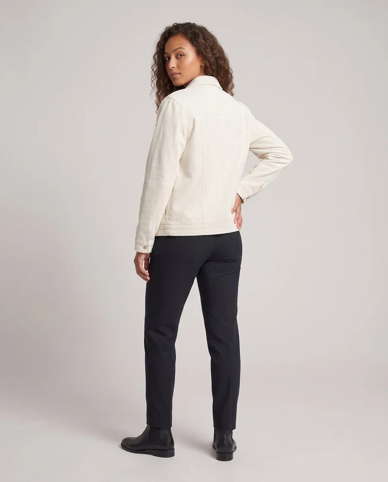 Damen Leichte Utility Jacke mit gestepptem Innenfutter, Druckknopfblende & elastischem Saum Nord Taschen