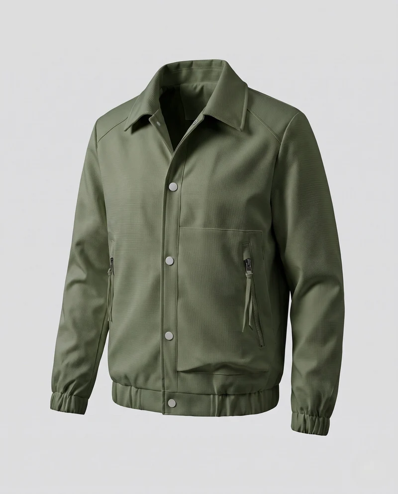 Damen Leichte Utility Jacke mit gestepptem Innenfutter, Druckknopfblende & elastischem Saum Nord Taschen