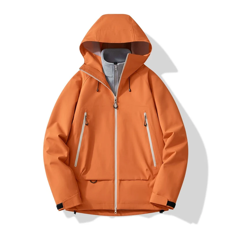 Herren technisch-isolierende Softshelljacke mit Kapuze und Fleece-Innenkragen Nord Taschen