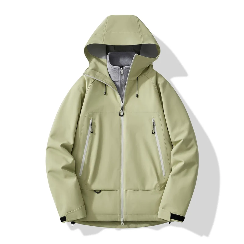 Herren technisch-isolierende Softshelljacke mit Kapuze und Fleece-Innenkragen Nord Taschen