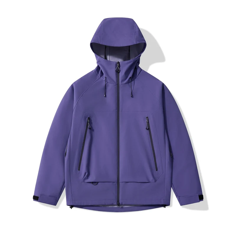 Herren technisch-isolierende Softshelljacke mit Kapuze und Fleece-Innenkragen Nord Taschen