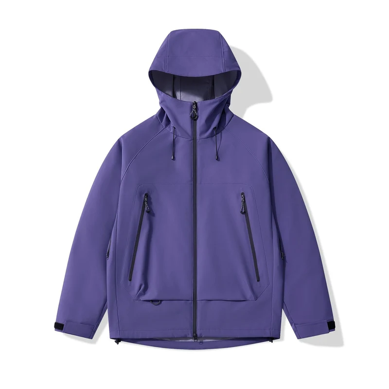 Herren technisch-isolierende Softshelljacke mit Kapuze und Fleece-Innenkragen Nord Taschen