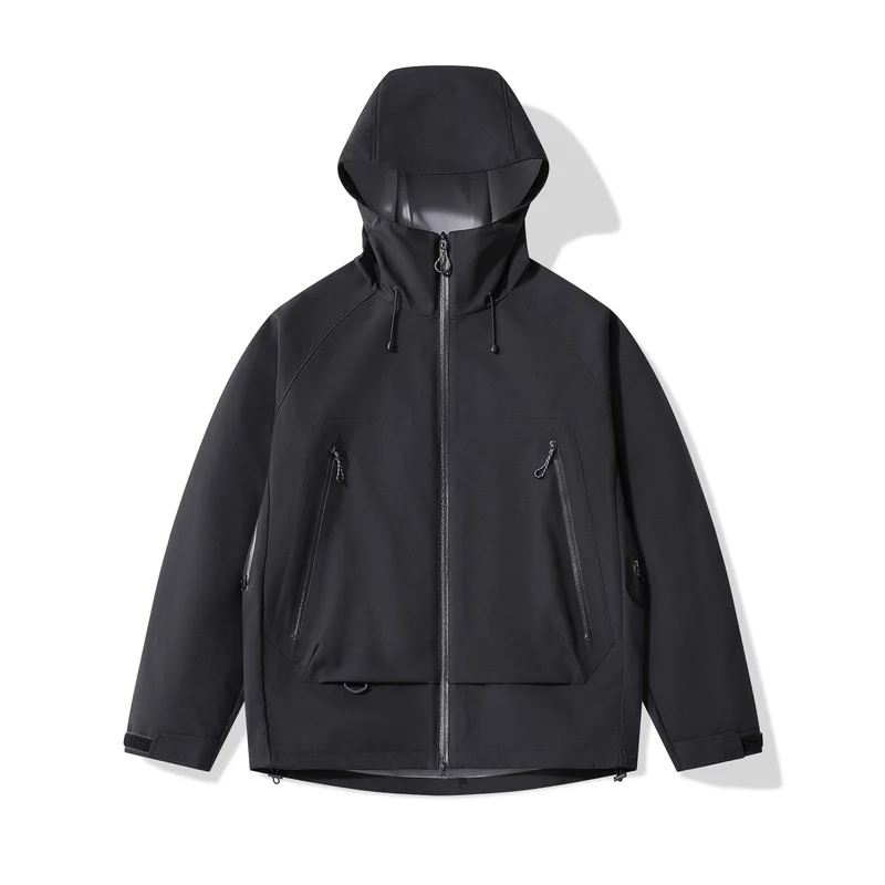 Herren technisch-isolierende Softshelljacke mit Kapuze und Fleece-Innenkragen Nord Taschen