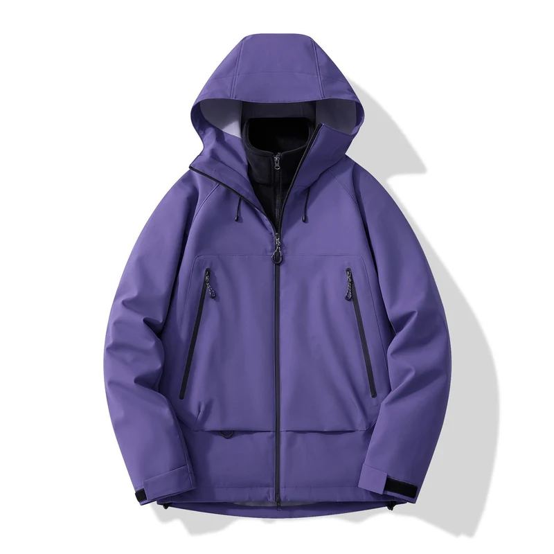 Herren technisch-isolierende Softshelljacke mit Kapuze und Fleece-Innenkragen Nord Taschen