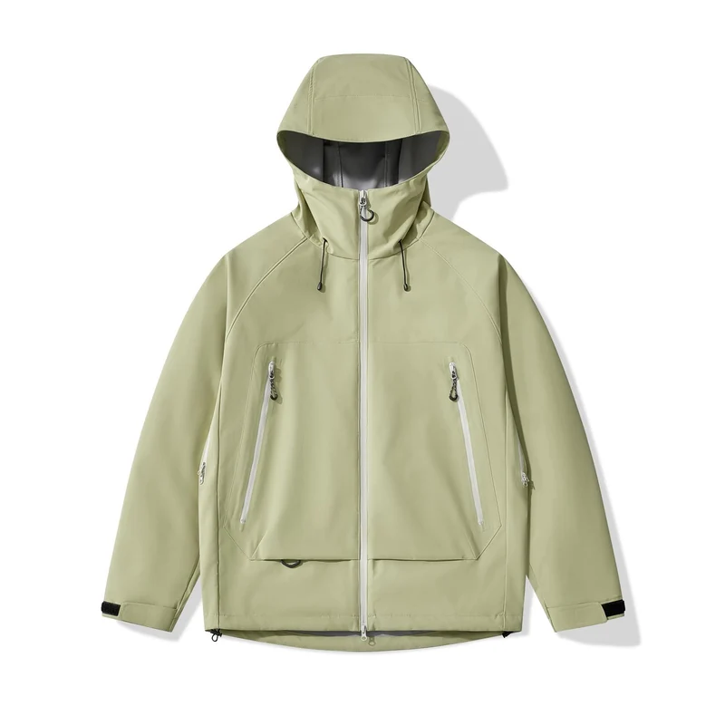 Herren technisch-isolierende Softshelljacke mit Kapuze und Fleece-Innenkragen Nord Taschen