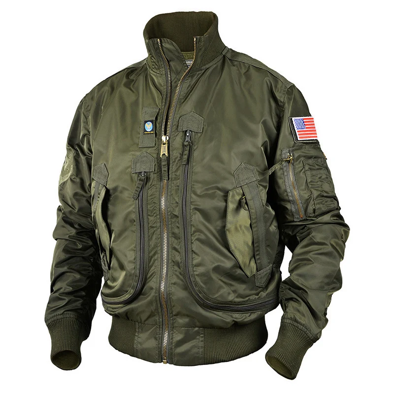 Herren Tarn-Bomberjacke im Tactical‑Stil mit Mehrfachtaschen und Rippenbündchen Nord Taschen