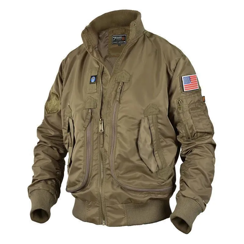 Herren Tarn-Bomberjacke im Tactical‑Stil mit Mehrfachtaschen und Rippenbündchen Nord Taschen