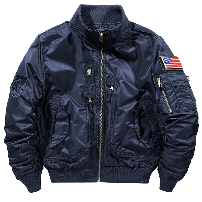 Herren Tarn-Bomberjacke im Tactical‑Stil mit Mehrfachtaschen und Rippenbündchen Nord Taschen