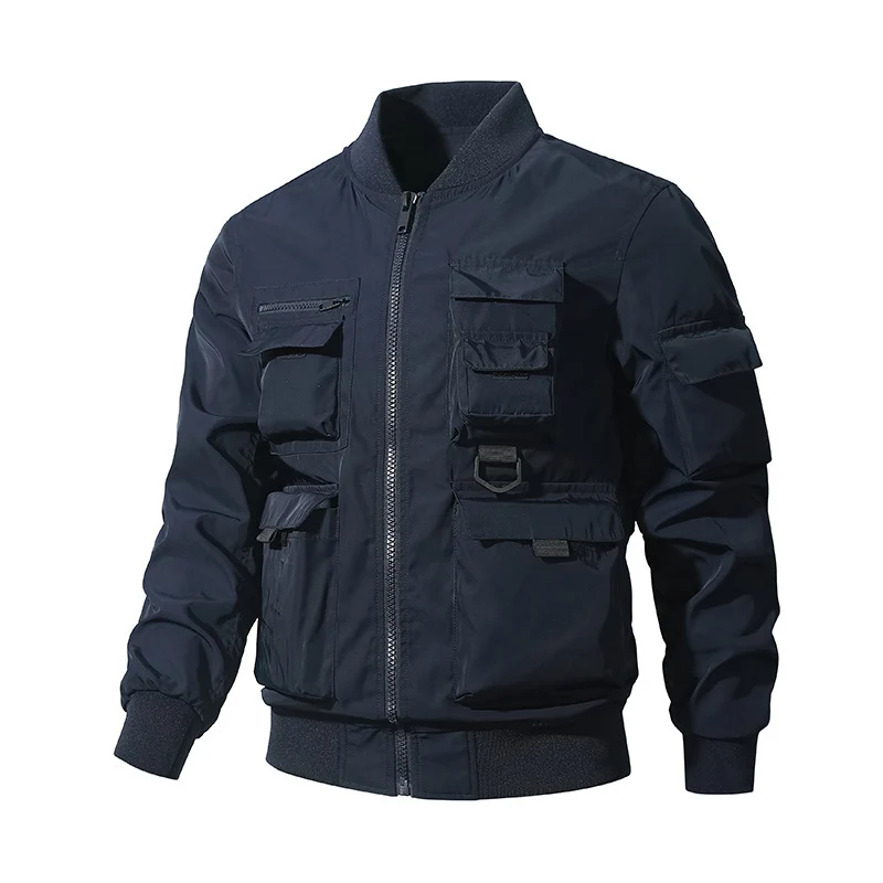 Herren Taktische Bomberjacke im Field‑Look mit modularen Außenfächern und elastischem Saum Nord Taschen