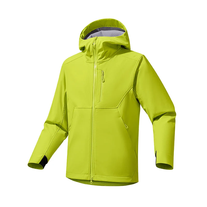 Herren Softshell‑Kapuzensweatjacke mit Stretch‑Windschutz, ergonomischem Schnitt und Brustreißverschluss Nord Taschen
