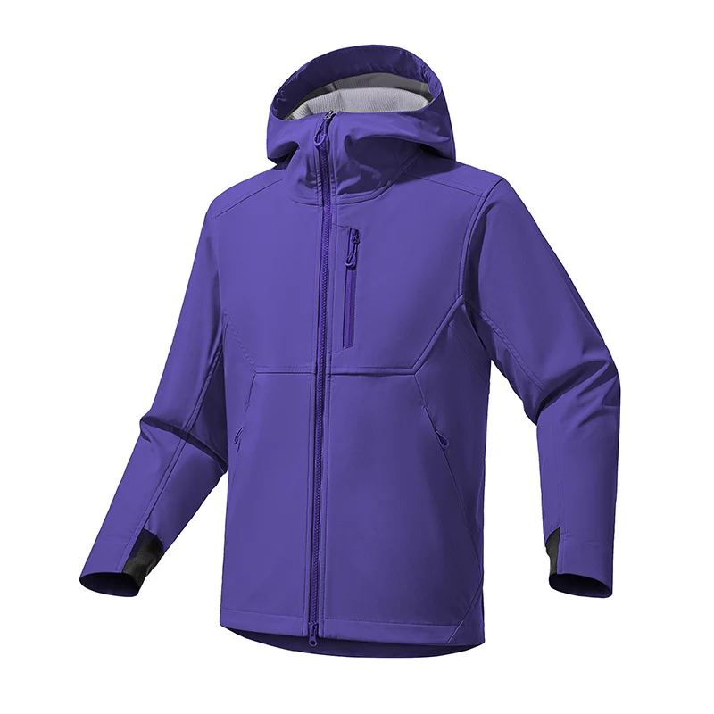 Herren Softshell‑Kapuzensweatjacke mit Stretch‑Windschutz, ergonomischem Schnitt und Brustreißverschluss Nord Taschen