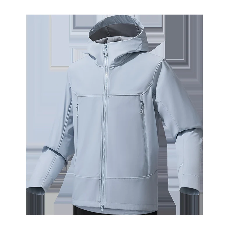 Herren Softshell‑Kapuzenjacke mit Stretch, wind- und wasserabweisender Membran und Zwei‑Wege‑Reißverschluss Nord Taschen
