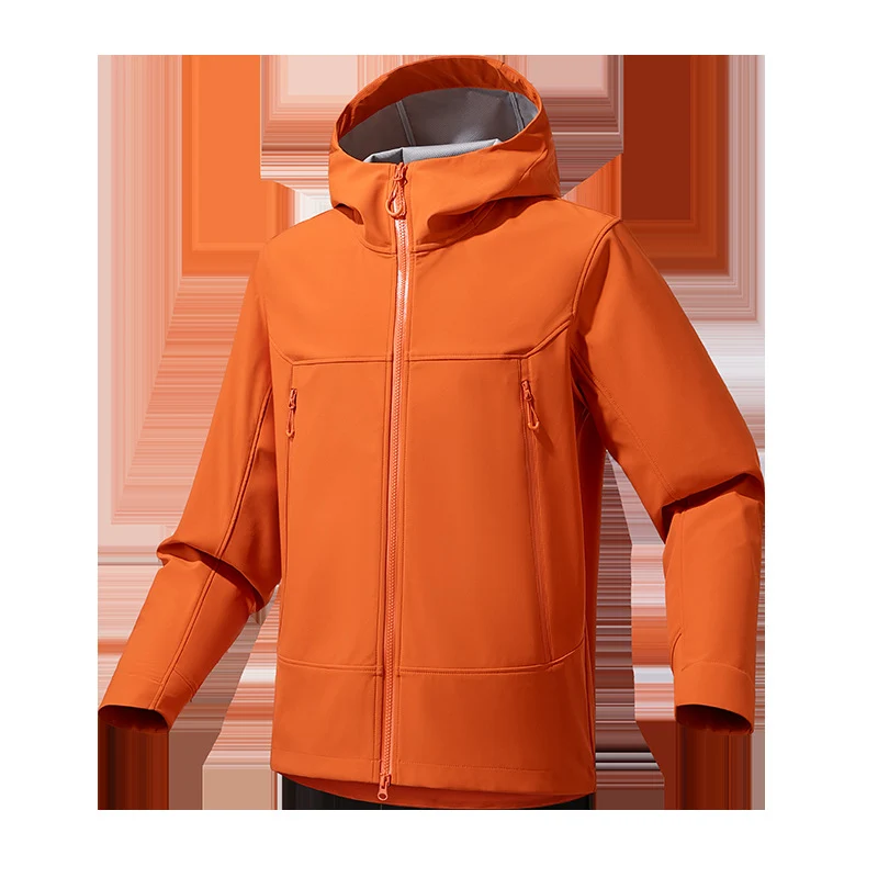 Herren Softshell‑Kapuzenjacke mit Stretch, wind- und wasserabweisender Membran und Zwei‑Wege‑Reißverschluss Nord Taschen