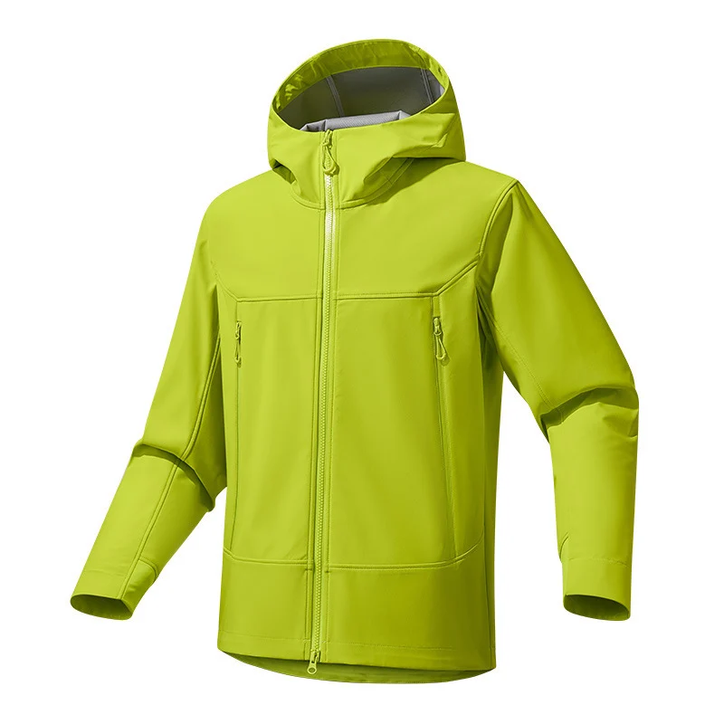 Herren Softshell‑Kapuzenjacke mit Stretch, wind- und wasserabweisender Membran und Zwei‑Wege‑Reißverschluss Nord Taschen