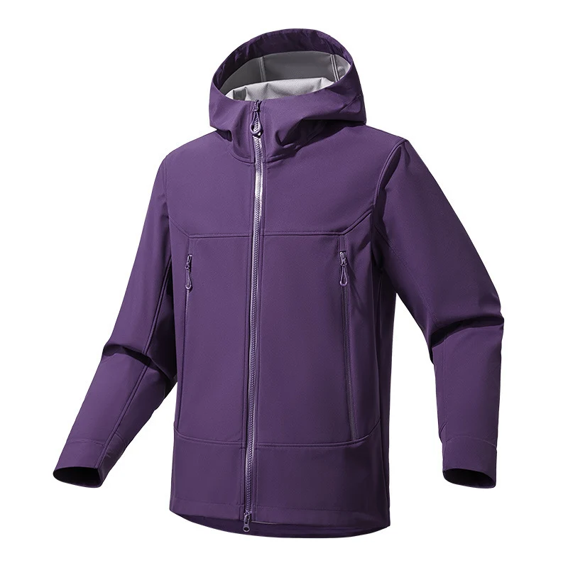 Herren Softshell‑Kapuzenjacke mit Stretch, wind- und wasserabweisender Membran und Zwei‑Wege‑Reißverschluss Nord Taschen