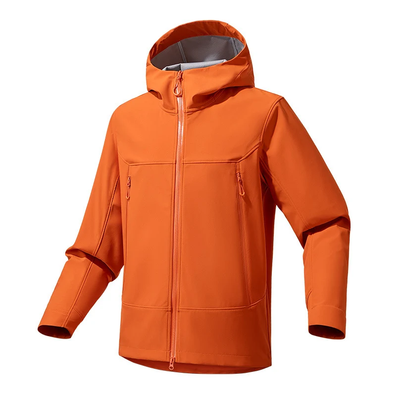 Herren Softshell‑Kapuzenjacke mit Stretch, wind- und wasserabweisender Membran und Zwei‑Wege‑Reißverschluss Nord Taschen