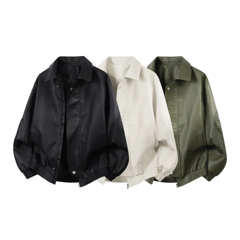 Herren Elegante und bequeme Lederjacke Nord Taschen