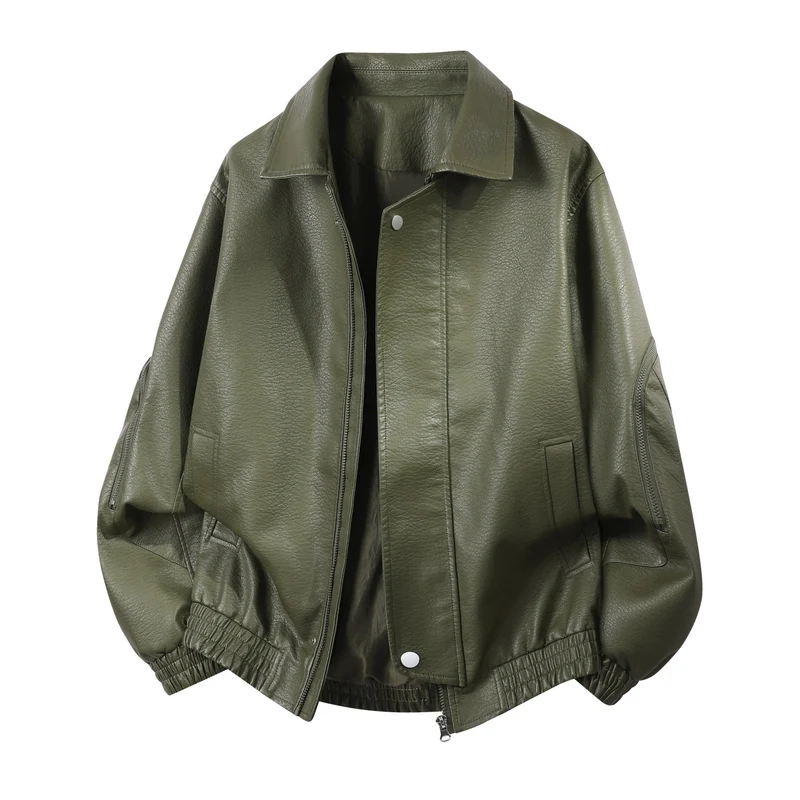 Herren Elegante und bequeme Lederjacke Nord Taschen