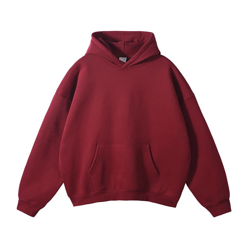 Unisex Schlichter Oversize-Kapuzenpullover mit Soft-Fleece-Innenseite und tiefer Raglannaht Nord Taschen