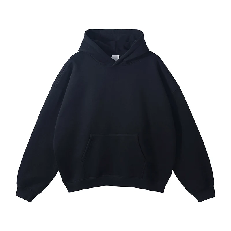Unisex Schlichter Oversize-Kapuzenpullover mit Soft-Fleece-Innenseite und tiefer Raglannaht Nord Taschen