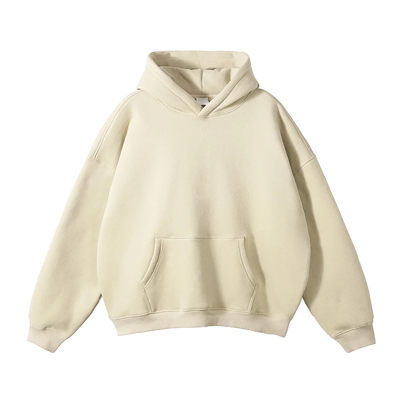 Unisex Schlichter Oversize-Kapuzenpullover mit Soft-Fleece-Innenseite und tiefer Raglannaht Nord Taschen