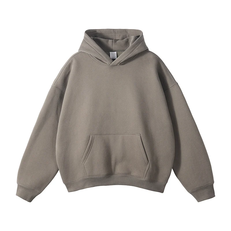 Unisex Schlichter Oversize-Kapuzenpullover mit Soft-Fleece-Innenseite und tiefer Raglannaht Nord Taschen